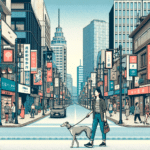 Strolling Through Downtown with Your Greyhound