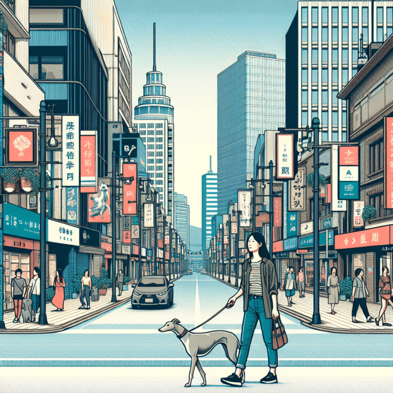 Strolling Through Downtown with Your Greyhound