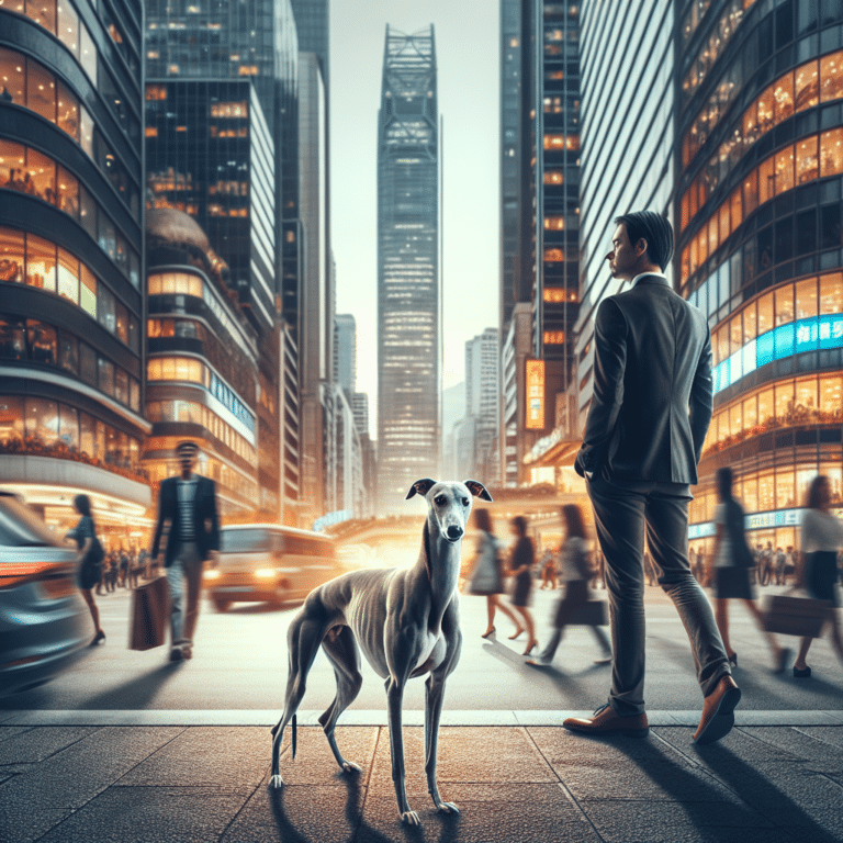Strolling Through Downtown with Your Greyhound